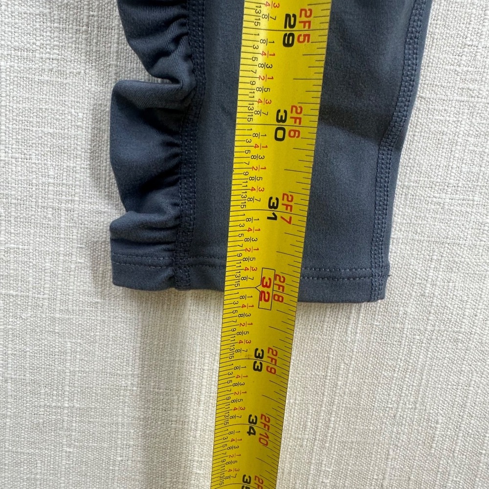 FP Movement Free People Ruffle Me Up High Rise Leggings Blue Small Ruched - Picture 4 of 13